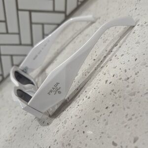 Authentic Prada sunglasses in white